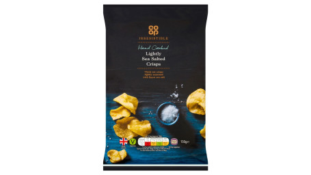 Co-Op Irresistible Hand Cooked Lightly Sea Salted Crisps 150G