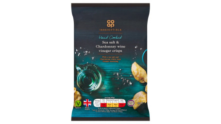 Co-Op Irresistible Sea Salt Chardonnay Wine Vinegar Crisps 40G