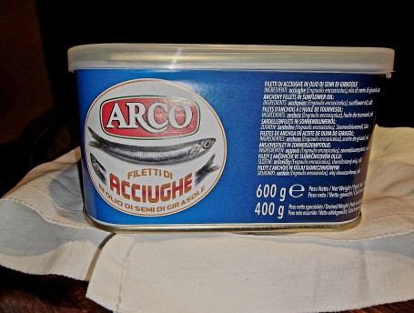 Anchovies Fillets, 400 Grams Dry Weight.