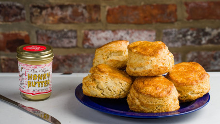 6 Biscuits With Honey Butter Jar