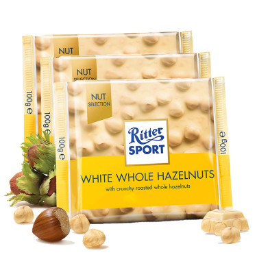Ritter Sport White Whole Hazelnuts (100G)