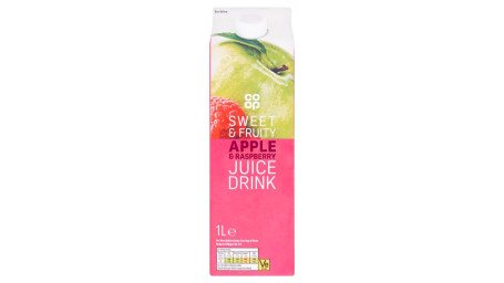Co-Op Apple And Raspberry Juice Drink No Added Sugar 1Ltr