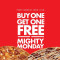 16 Pizza from £14 Buy one get one free