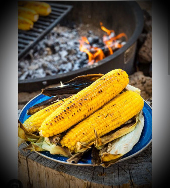 Charcoal Grilled Sweet Corn 2Pic