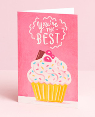 Cupcake You Are the Best Card