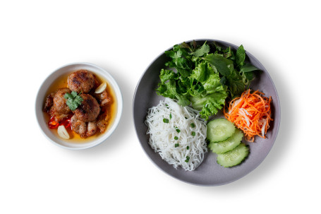 Lunch Set Bun Cha Hé Nèi Tàn Shāo Zhū Ròu Lāo Méng