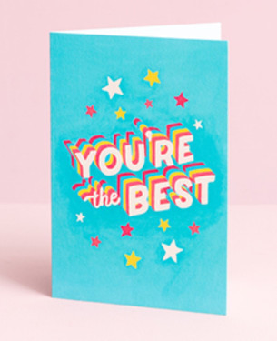 You're the best Card blue