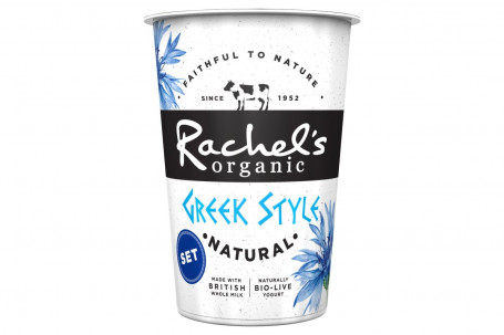 Rachel's Organic Greek Style Set Natural Bio Live Yogurt 450G