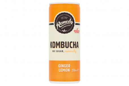 Remedy Kombucha Ginger Lemon Cans 250Ml