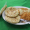 Two Pupusas With Rice And Beans