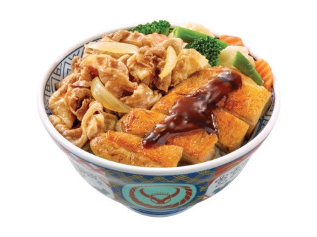 Niú Ròu Jiān Jī Jǐng Beef And Teriyaki Chicken Bowl