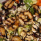 Salade de gambas et champignons de paris aux vinaigre balsamique