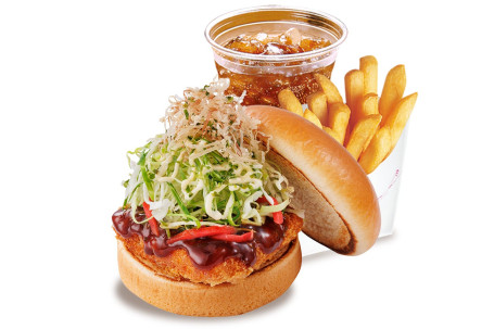 Takoyaki Style Takokatsu Burger Set