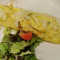 Omelette 2 Oeufs Aux Legumes Et Champignons Avec Croûtons De Pain