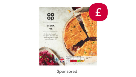 Only £4: Co-Op Steak Gravy Pie 500G
