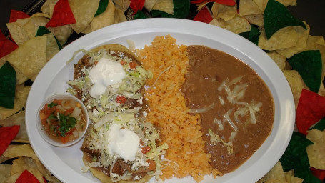 2 Sopes Rice And Beans.