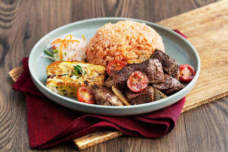 Fǎ Shì Niú Liǔ Lì Hóng Fàn French Shaking Beef W/ Tomato Rice