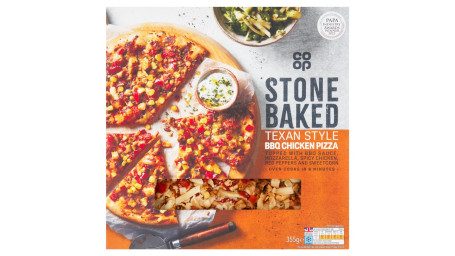 Co-Op Stonebaked Texan Bbq Chicken Pizza 355G