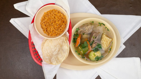 Caldo De Res (With Rice And Tortillas)