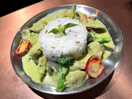 Green Curry Bbq Pork Neck Rice