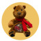 Valentine's Teddy Bear With 12 Milk Chocolate Heart Shaped Pralines