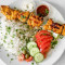 Chicken Shish With Rice And Salad 