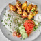 8 Wings With Rice And Salad (New)