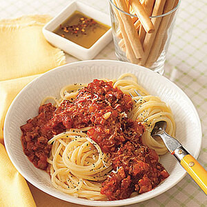 Spaghetti Med Kødsovs