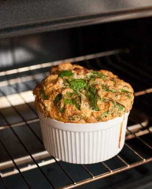 Spinach Bacon Souffle