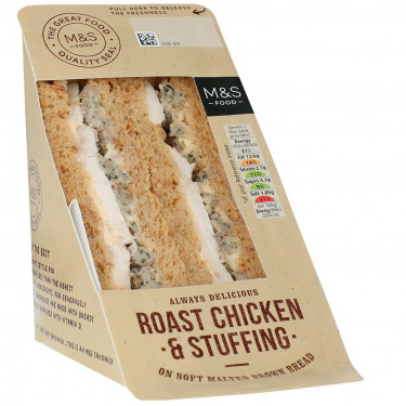 M S Food Roast Chicken Stuffing Sandwich