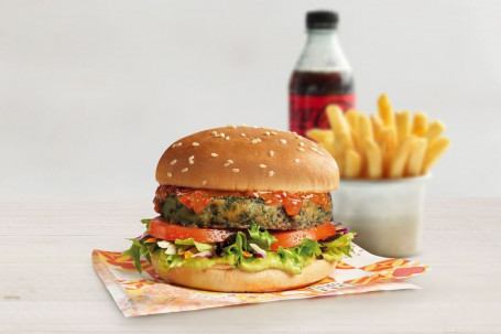 Vegan Burger Meal (4070 kJ).