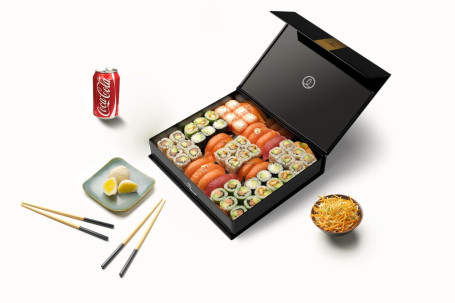 Office Sushi Deal No.2 Blackbox Classix (58 Pieces) With 4 Drinks And 4 Snacks And 4 Desserts