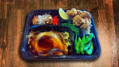 Karaage Pork Okonomiyaki Bento