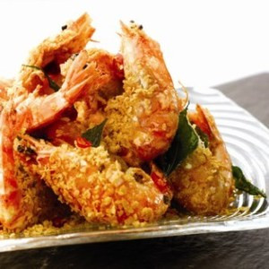 Golden Fried Prawns