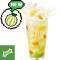 Melon Yogurt Flavored Soda With Fruit Cocktail Mì Guā Rǔ Suān Wèi Tè Yǐn