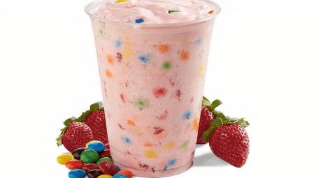 New Strawberry Piñata Shake Made With M&M’s Candies