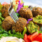 Falafel Plate With Side Fresh Vegetables