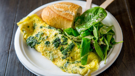 Om6. Spinach And Goat Cheese Omelette