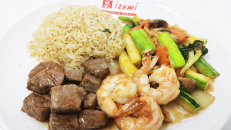 Hibachi Shrimp Steak Lunch