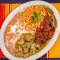 Chile Colorado With Rice, Beans Tortillas