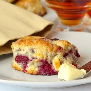 Raspberry White Chocolate Scone