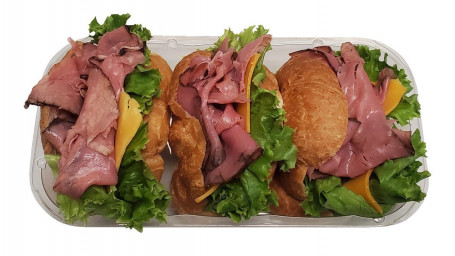 Roast Beef Croissant Sandwiches, 3 Ct