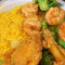 Combo#3 Veg Fried Rice Chicken Wings Shrimp W Broccoli
