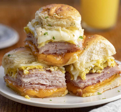 Ham, Egg Cheese Breakfast Power Sandwich