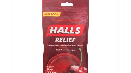 Halls Cherry Cough Drops 30Ct