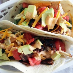 Chicken Club Tacos