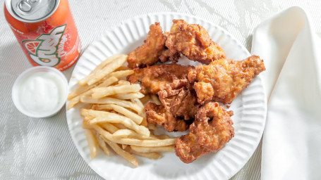 Hot Wings With Fries 20 Oz. Soda