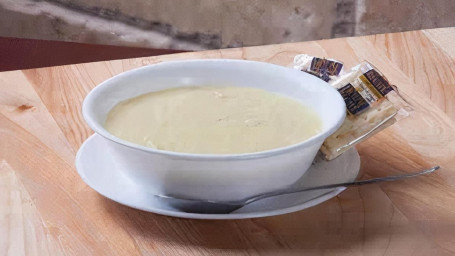 Homemade Chicken-Lemon Rice Soup Bowl (Avgolemono)