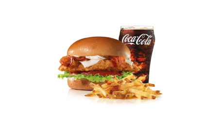 Hand- Breaded Bacon Swiss Chicken Sandwich (Small Combo)