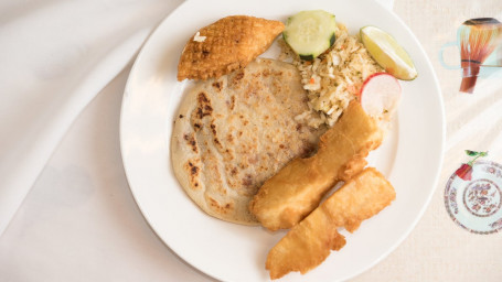 #1. One Pupusa Of Your Choice, One Pastelito And Yuca, Boiled Or Fried